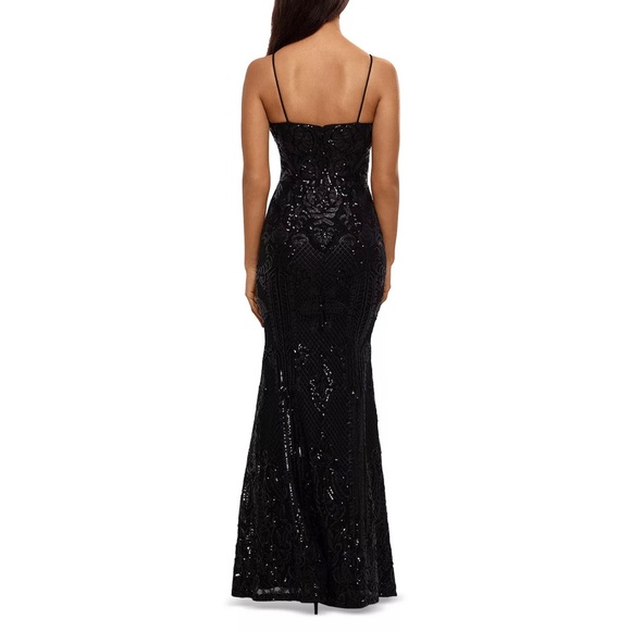 Auqa Brand. Size 4 Gorgeous black sequin gown! - Picture 5 of 6